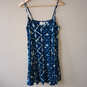 Urban Outfitters Blue Print Spaghetti Strap Dress Size S